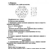 Lahutamine 16. Liitmine.  Lahutamine (16 tundi).  Probleemi lahendamine.  Arvutustehnika täiustamine